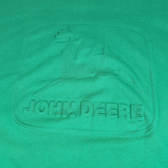 Vtg Men's K-Products Green 2XL John Deere Subtle Hidden Raised Graphic T Shirt - Picture 3 of 8